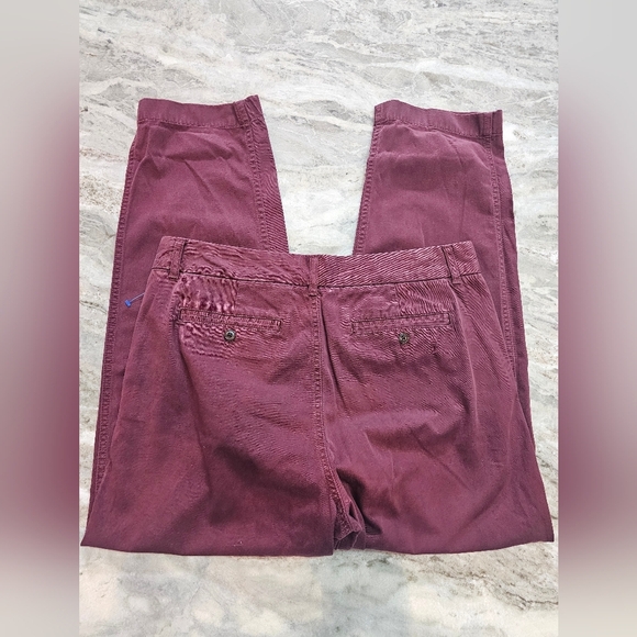 J.Crew Chino Pants Burgundy 100% Cotton Size 10 - Picture 6 of 8
